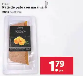 Lidl Deluxe paté de pato con naranja oferta