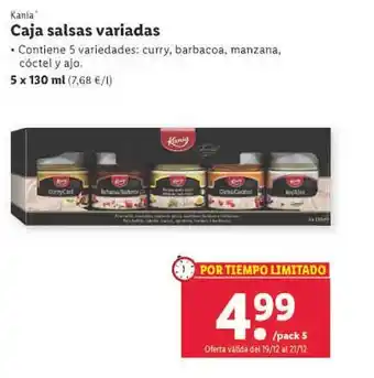 Lidl Kania caja salsas variadas oferta