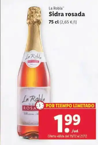 Lidl La robla sidra rosada oferta