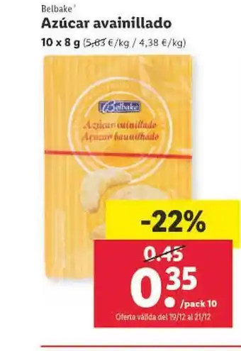 Lidl Belbake azúcar avainillado oferta
