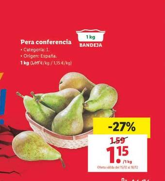 Lidl Pera conferencia oferta