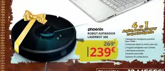 Dynos Informática Phoenix robot aspirador laserbot 360 269€ 1239€ 12 wars 4.1 en aspira, barre, friegay mopa inteligente navegación in oferta