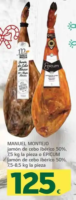 HiperDino Jamón de ceboibérico 50% manuel montejo o jamón de cebo ibérico 50% épicum oferta