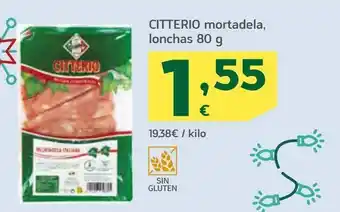 HiperDino Mortadela, lonchas citterio oferta