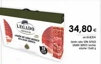 Cash Ifa Jamón cebo 50% elpozo legado iberico lonchas estuche oferta