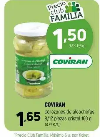 Coviran Coviran corazones de alcachofas 8 12 piezas cristal oferta