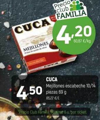 Coviran Cuca mejillones escabeche 10 14 piezas oferta