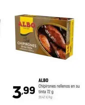 Coviran Albo chipirones rellenos en su tinta oferta