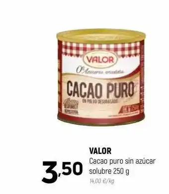 Coviran Valor cacao puro sin azúcar solubre oferta