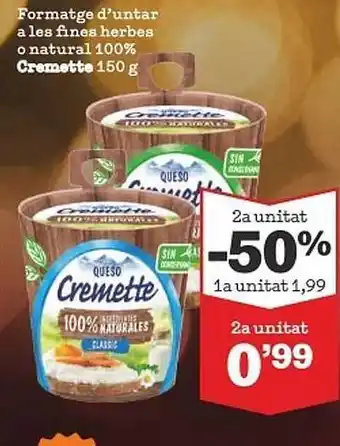 Sorli Formatge d'untar a les fines herbes o natural 100% cremette oferta