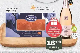 Sorli Salmó fumat royal regal cava brut rosé reserva ecològic lacrima baccus oferta