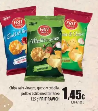 Spar Tenerife Chips sal y vinagre, queso y cebolla, pollo o estilo mediterráneo frit ravich oferta