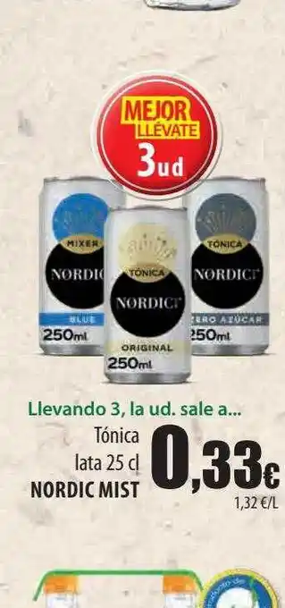 Spar Tenerife Tónica lata nordic mist oferta