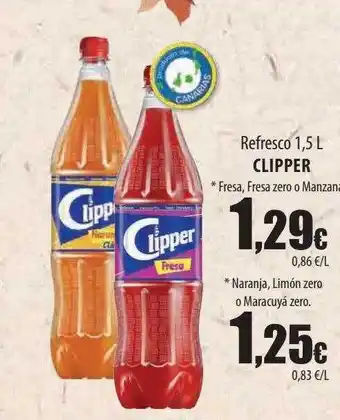 Spar Tenerife Refresco clipper fresa, fresa zero o manzana naranja, limón zero o maracuyá zero. oferta