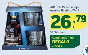 HiperDino Ron añejo reserva 18 años arehucas oferta