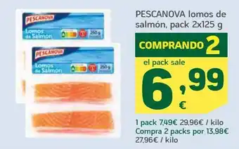HiperDino Lomos de merluza pescanova oferta
