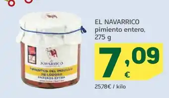 HiperDino Pimiento entero el navarrico oferta