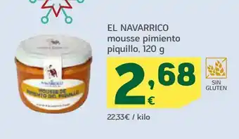 HiperDino Mousse pimiento piquillo el navarrico oferta