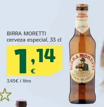 HiperDino Cerveza especial birra moretti oferta