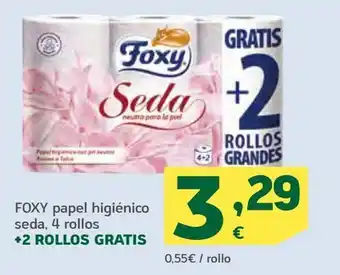 HiperDino Papel higiénico seda foxy oferta