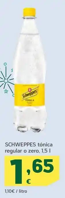 HiperDino Tónica regular o zero schweppes oferta