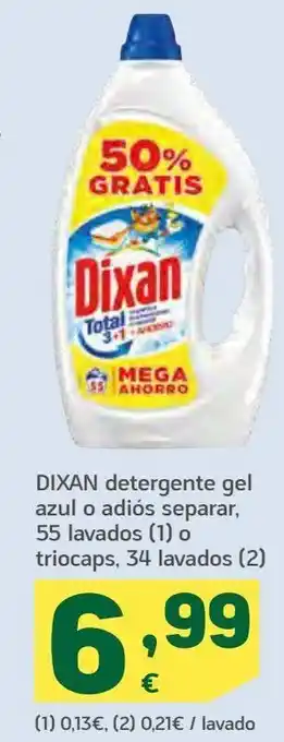 HiperDino Detergente gel azul o adió separar, o triocaps dixan oferta