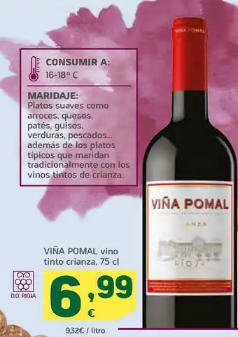 HiperDino Vino tinto crianza viña pomal oferta