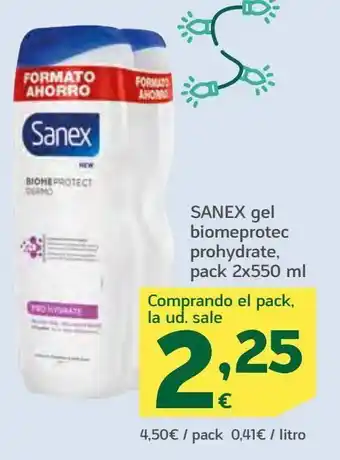 HiperDino Gel biomeprotec prohudrate sanex oferta