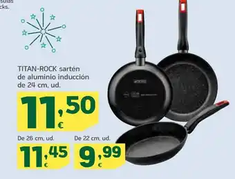 HiperDino Sartén de aluminio inducción de 24 cm titan-rock oferta
