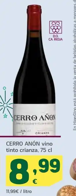 HiperDino Vino tinto crianza cerro anón oferta