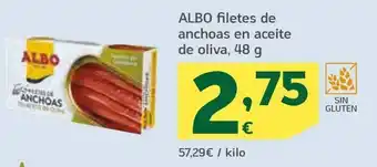 HiperDino Filetes de anchoas en aceite de oliva albo oferta