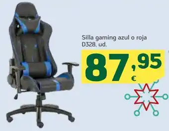 HiperDino Silla gaming azul o roja oferta