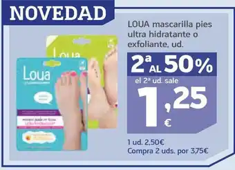 HiperDino Mascarilla pies ultra hidratante o exfoliante loua oferta
