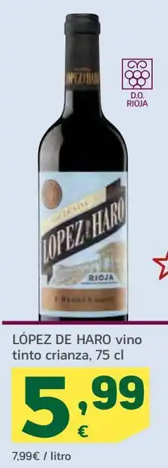 HiperDino Vino tinto crianza lopez de haro oferta