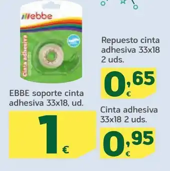 HiperDino Soporte cinta adhesiva ebbe oferta