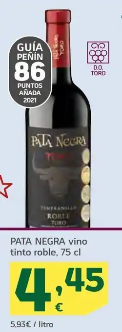 HiperDino Vino tinto roble pata negra oferta