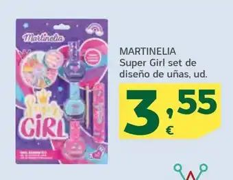 HiperDino Super girl set de diseño de uñas martinelia oferta