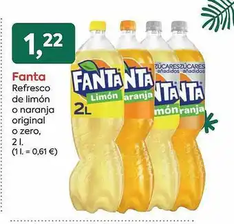 Suma Supermercados Fanta refresco de limón o naranja original o zero oferta