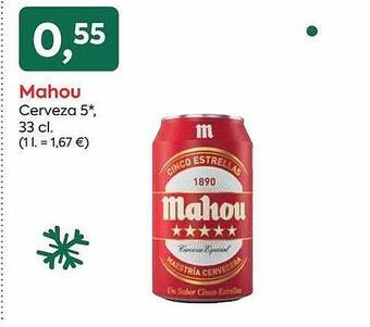 Suma Supermercados Mahou cerveza 5* oferta