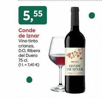 Suma Supermercados Conde de iznar vino tinto crianza d.o. ribera del duero oferta