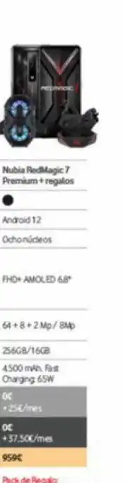 Nubia redmagic 7 premium + regalos