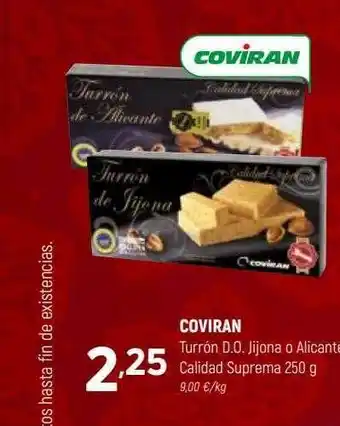 Coviran Coviran turrón d.o. jijona o alicante calidad suprema oferta