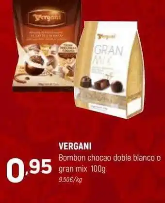 Coviran Vergani bombon chocao doble blanco o gran mix oferta
