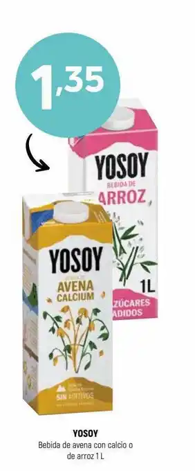 Coviran Yosoy bebida de avena con calcio o de arroz oferta