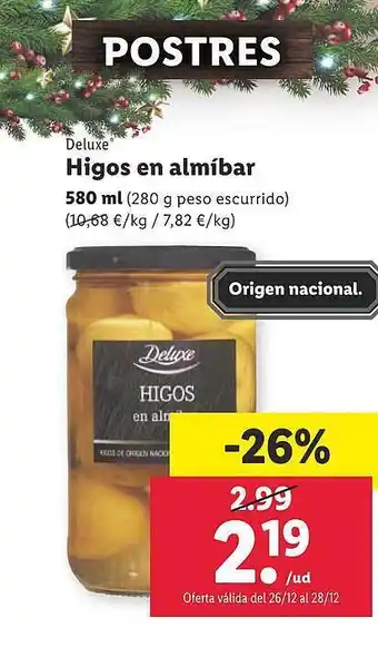 Lidl Deluxe higos en almíbar oferta