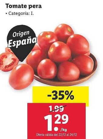 Lidl Tomate pera oferta