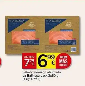 Supermercados Charter Salmón noruego ahumado la balinesa pack 2 oferta