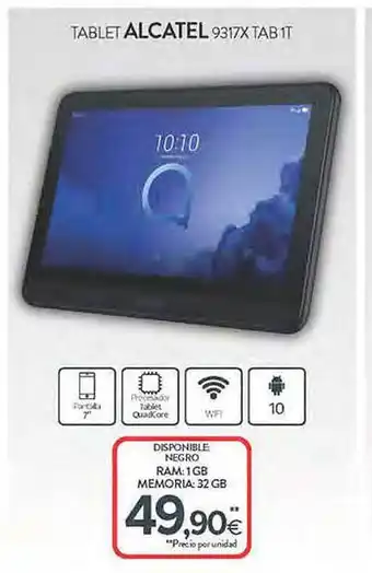 Tien 21 Tablet alcatel 9317x tab 1t oferta