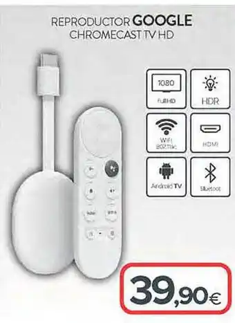 Tien 21 Reproductor google chromecast tv hd oferta