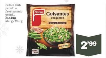Sorli Pèsols amb pernil o favetes amb pernil findus oferta